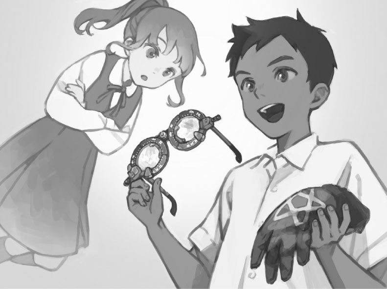 画像：青龍中学校　オカルト探偵部挿絵