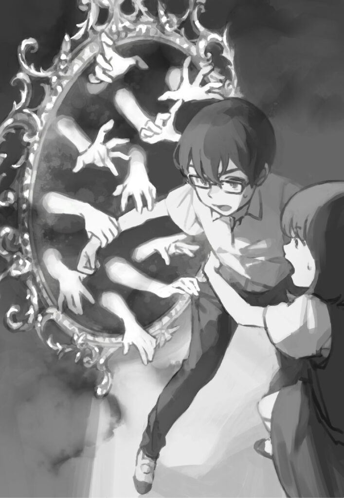 画像：青龍中学校　オカルト探偵部挿絵